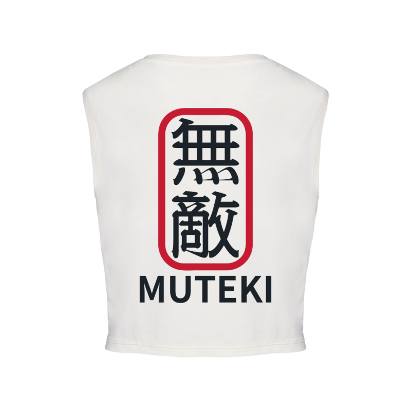 Crops top écoresponsable sans manche - Beige