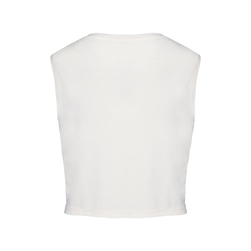 Crops top écoresponsable sans manche - Beige