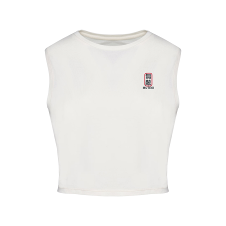 Crops top écoresponsable sans manche - Beige