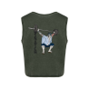 Crops top écoresponsable sans manche - Kaki