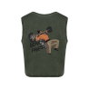 Crops top écoresponsable sans manche - Kaki
