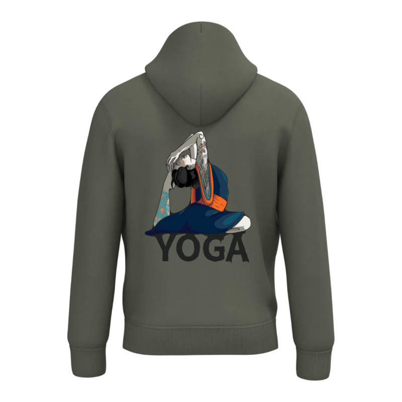 Sweat-shirt écoresponsable à capuche - Kaki