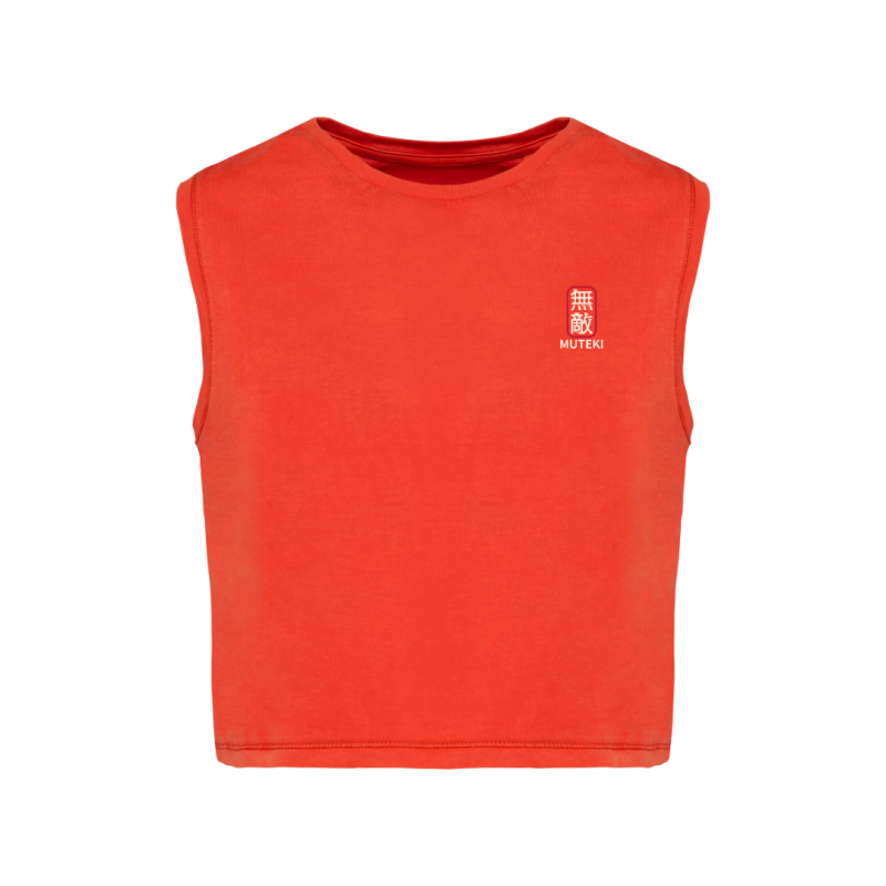Crops top écoresponsable sans manche - Brick