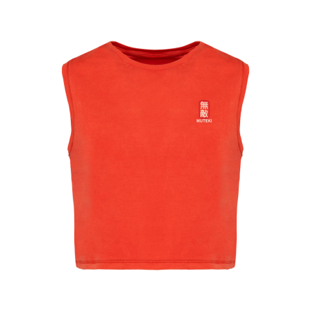 Crops top écoresponsable sans manche - Brick