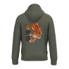 Sweat-shirt écoresponsable à capuche - Kaki - Tigre Domo