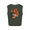 Crops top écoresponsable sans manche - Kaki - Tigre Domo