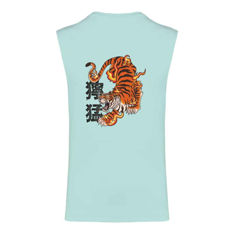 T-Shirt écoresponsable sans manche - Mint - Tigre Domo