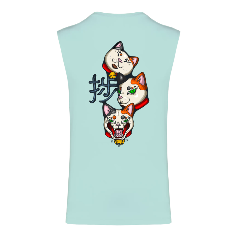 T-Shirt écoresponsable sans manche - Mint - HAKA - Les trois évolutions