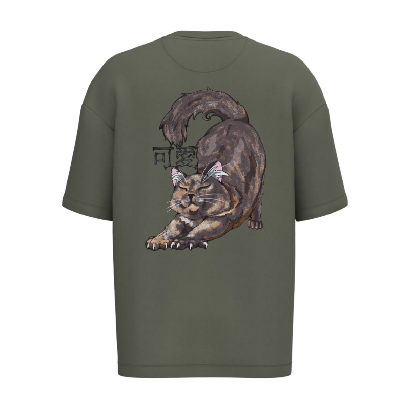 T-shirt écoresponsable oversize - Kaki - Queen Titi