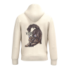 Sweat-shirt écoresponsable à capuche - Beige - Queen Titi