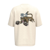 T-shirt écoresponsable oversize - Beige - Leopard KIKAI