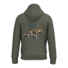 Sweat-shirt écoresponsable à capuche - Kaki - Leopard KIKAI