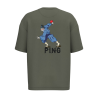 T-shirt écoresponsable oversize - Kaki