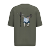 T-shirt écoresponsable oversize - Kaki