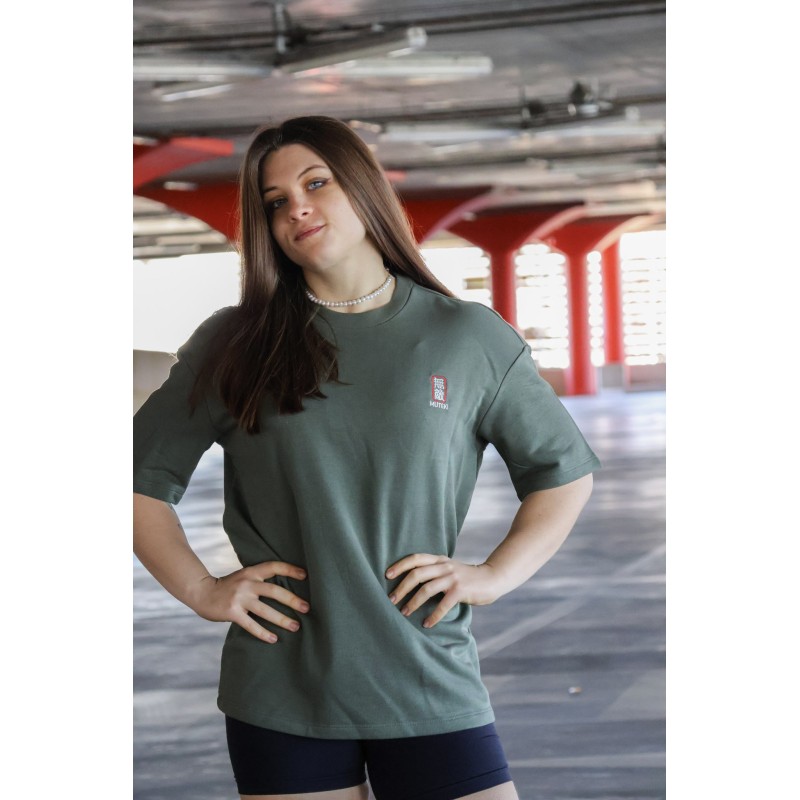T-shirt écoresponsable oversize - Kaki