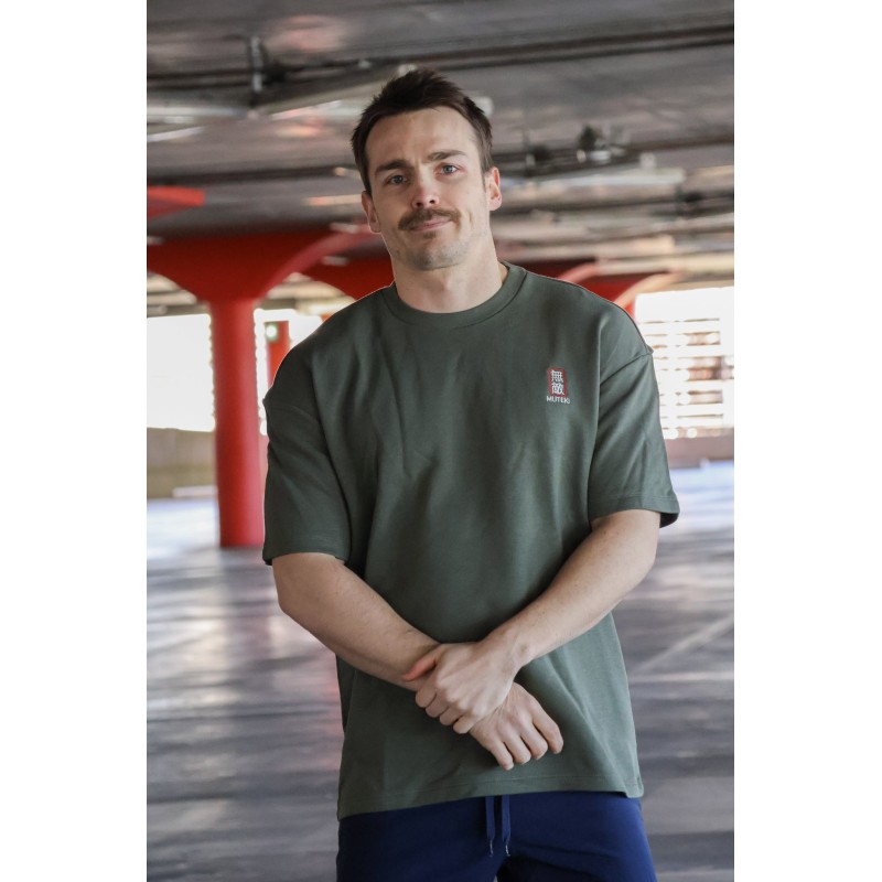 T-shirt écoresponsable oversize - Kaki