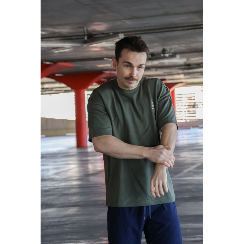 T-shirt écoresponsable oversize - Kaki